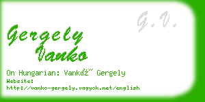 gergely vanko business card